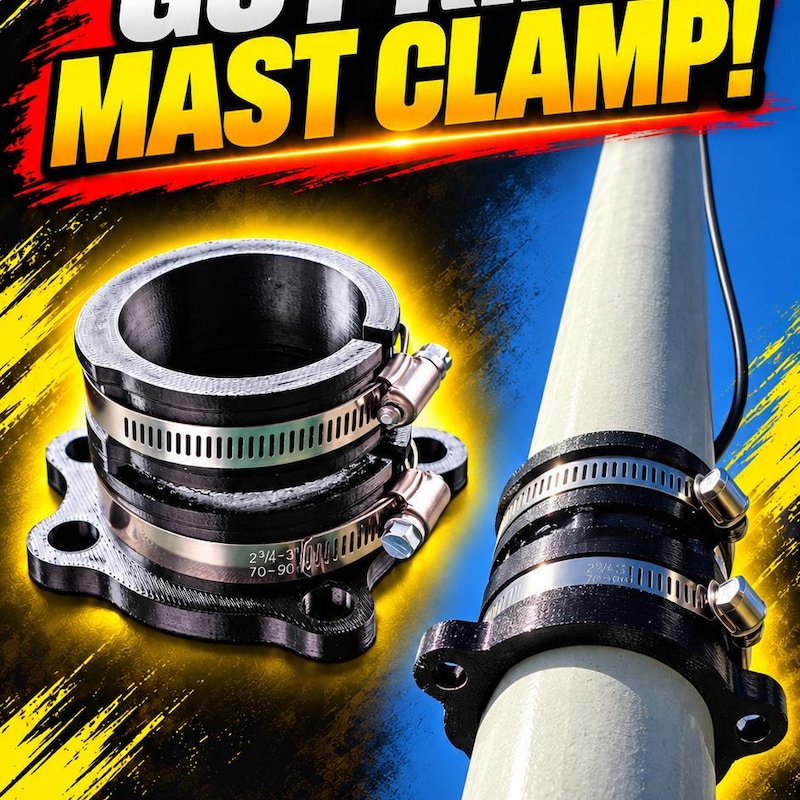 Guy-ring mast clamps
